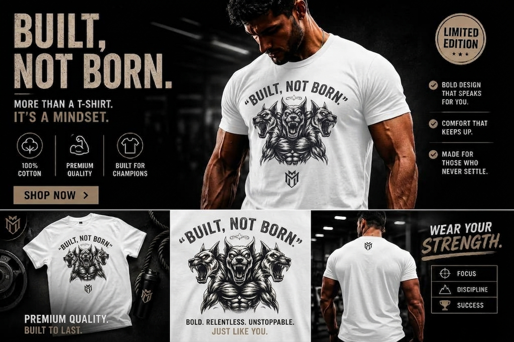 BUILT, NOT BORN, Unisex Classic Crew T-Shirt